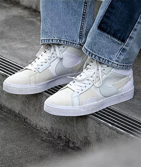 Nike SB Blazer Mid PRM Summit White Skate Shoes