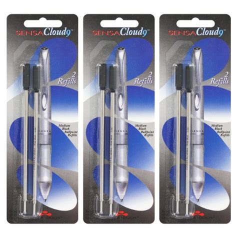 Sensa Cloud 9/Cross Ballpoint Pen Refills, Black Ink, Medium Point, 6 ...