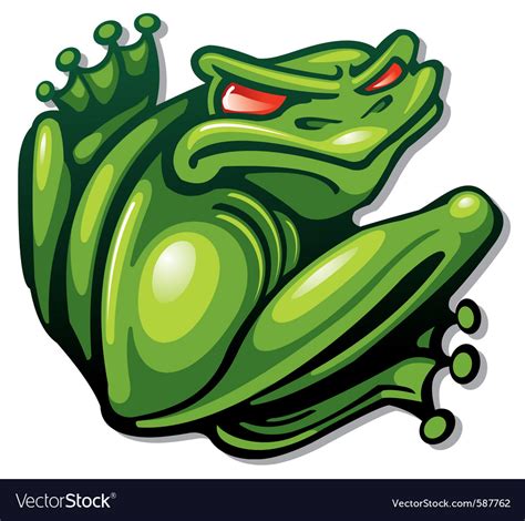 Green frog Royalty Free Vector Image - VectorStock