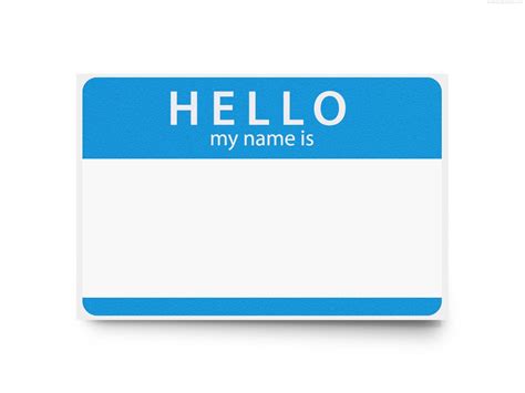 Hello my name is, PSD template - PSDgraphics