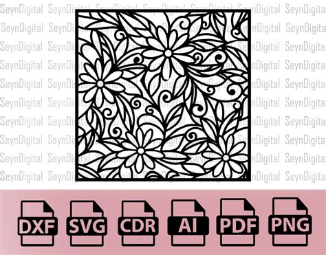 Flowers Wall Art Flowers Wall Decor Flowers Svg Flower Wall - Etsy