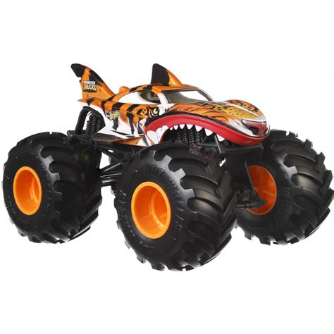 Hot Wheels Monster Trucks 1:24 Scale Tiger Shark Vehicle - Walmart.com - Walmart.com