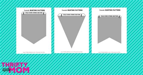 3 Printable Bunting Template Designs for Party or Home Decor