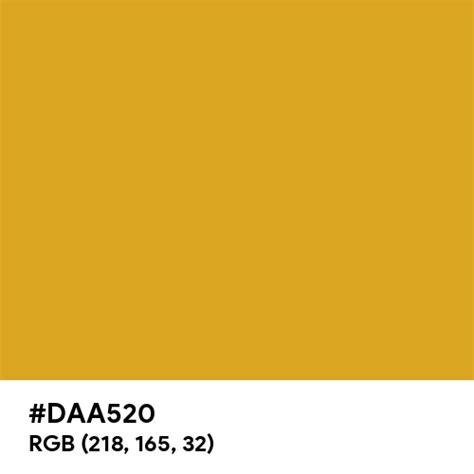 Goldenrod color hex code is #DAA520