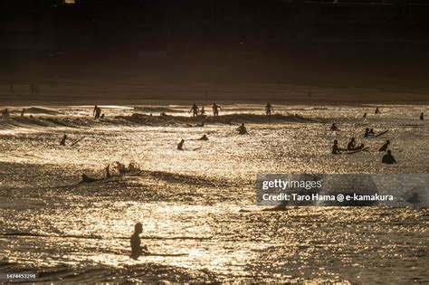 Morning Beach In Kanagawa Of Japan High-Res Stock Photo - Getty Images