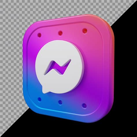 Premium PSD | 3d rendering of facebook messenger icon