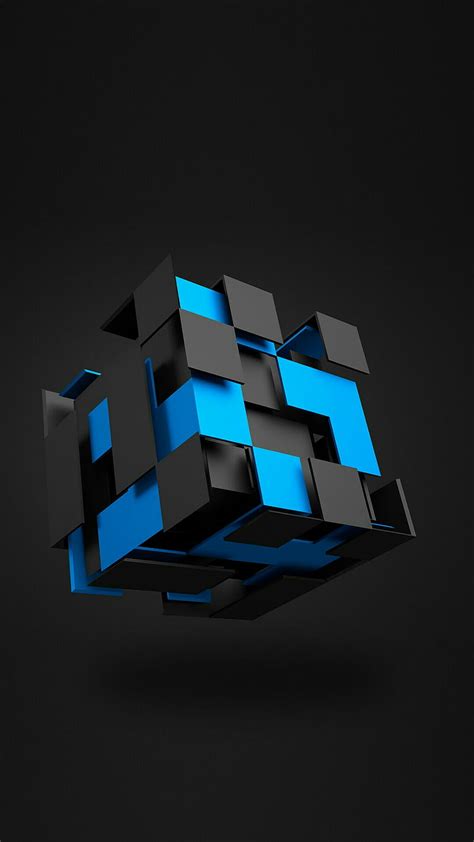 Cube, abstract, black, HD phone wallpaper | Peakpx