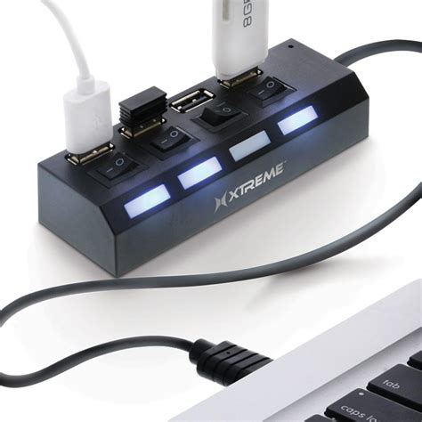 4-Port High Speed USB 2.0 Hub with Power Switches | Xtreme Cables