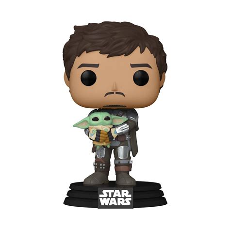 Funko POP! Star Wars: The Mandalorian Unmasked with The Child 4.75-in Bobblehead Vinyl Figure ...