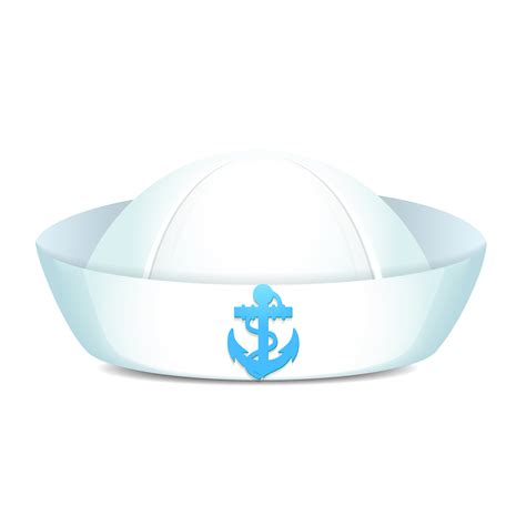 Peaked sailor hat with blue anchor 460638 Vector Art at Vecteezy