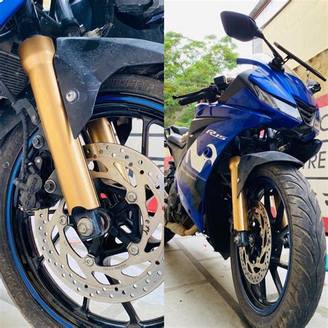 Shocker Cover Golden Yamaha R15 V3 Accessories, For Cosmetic Add-on, Size: Vehicle Specific at ...