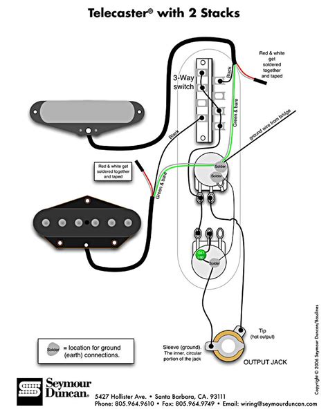 Telecaster Wiring Diagram For Guitars