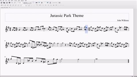 Jurassic Park Theme Alto Sax Sheet Music