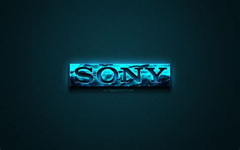 Descargar fondos de pantalla Sony logo azul, creativo, arte azul, emblema de Sony, fondo azul ...