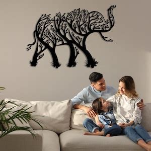 Metal Wall Art Elephant Metal Wall Sculpture Metal Wall - Etsy