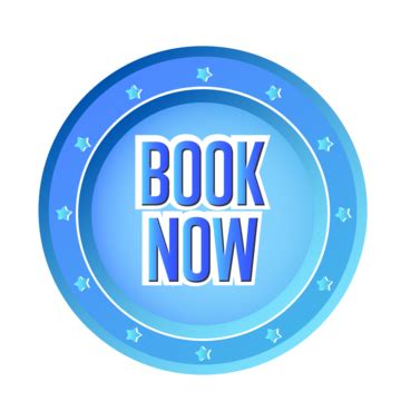 Blue Gradient Book Now Sticker Design Transparent Vector, Blue Gradient Book Now, Book Now ...