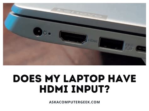 Does My Laptop Have HDMI Input?