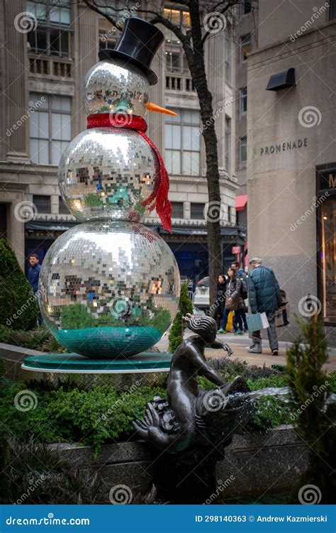 City Snowman editorial stock photo. Image of exterior - 298140363