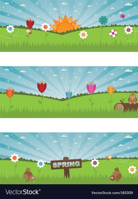 Landscape banners Royalty Free Vector Image - VectorStock