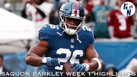 Saquon Barkley Week 1 Highlights ᴴᴰ || Giants vs Jaguars || 9/09/18 ...