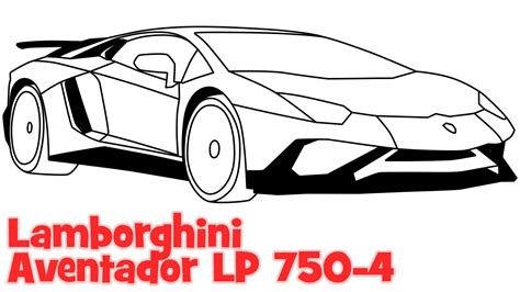 How to draw a car Lamborghini Aventador step by step easy drawing for beginners - YouTube