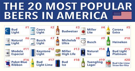 Infographic: The 20 Most Popular Beers In America | First We Feast