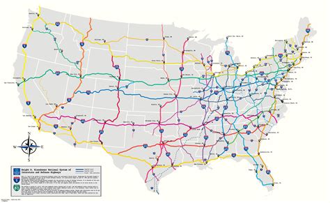 Map of US Interstate Highways