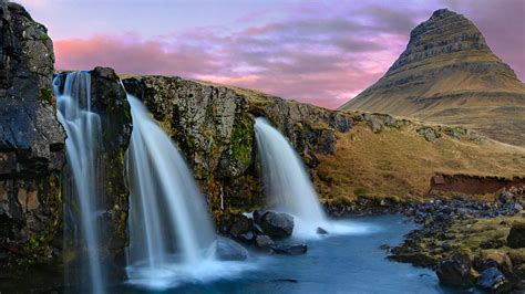 Kirkjufell Mountain Waterfalls Iceland Wallpapers | HD Wallpapers | ID #17631