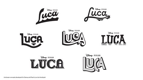 Title Treatment Concepts for Disney and Pixar's Luca - Hoodzpah