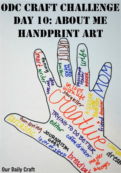 About Me Handprint Art - Our Daily Craft