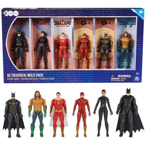 Amazon.com: DC Comics Theatrical Multi-Pack, Limited Edition 6 Super Hero Action Figures, WB ...