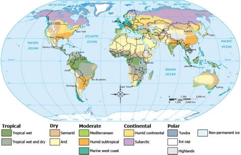 Climate Zones of World Map