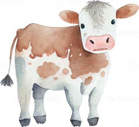 Cow Farm Animal Watercolor Illustration 21183409 PNG