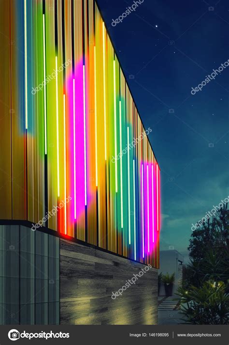 Facade Building Lighting using LED Light — Stock Photo © angsabiru #146198095