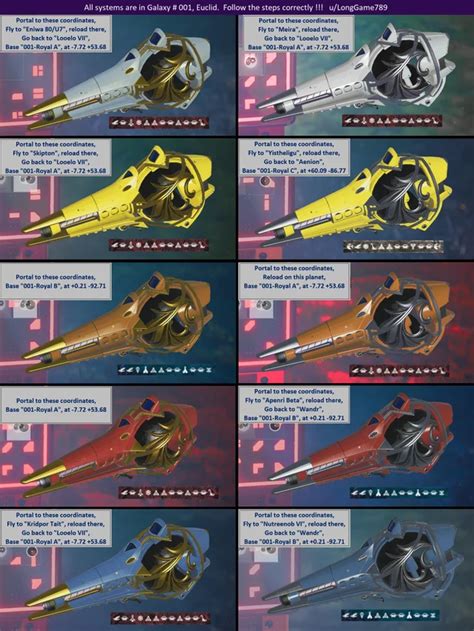 A Royal multitool hunting guide: All the color combinations, all in Euclid, please follow the ...