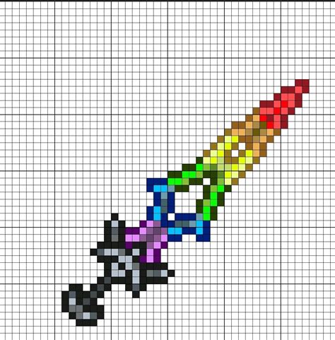 Minecraft Pixel Art Sword Template