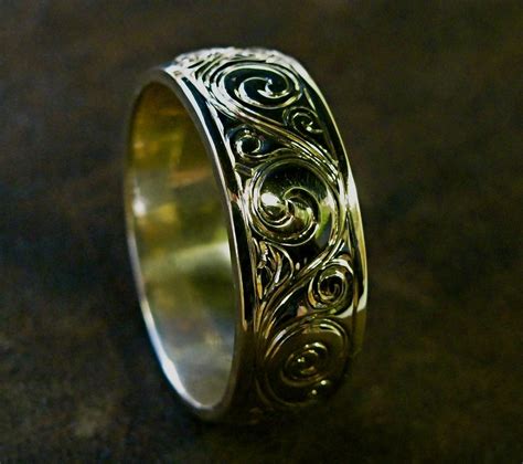 Hand Engraved Wedding or Anniversary Band - Etsy