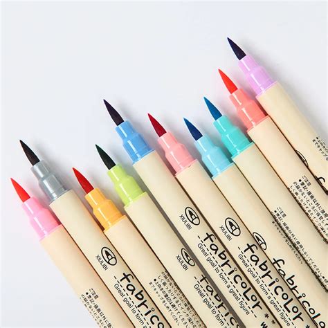 10 pcs /Lot Color Soft brush pen Calligraphy marker pens For Stationery School Supplies-in Gel ...