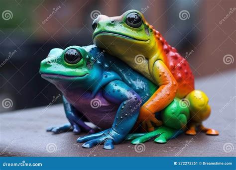 Frogs in Amazing Colors. Vibrant Frogs with Beautiful Colorful Skin. Rainbow Colored Frogs with ...