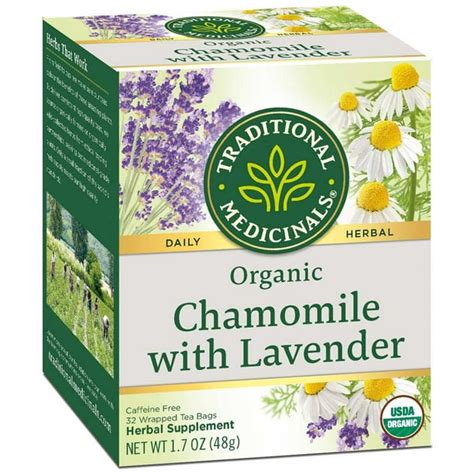 Traditional Medicinals Chamomile with Lavender Tea, 32 Tea Bags ...