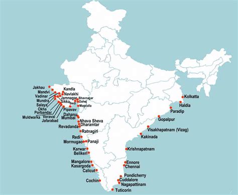 indian sea ports biggest map largest transport 99% full details