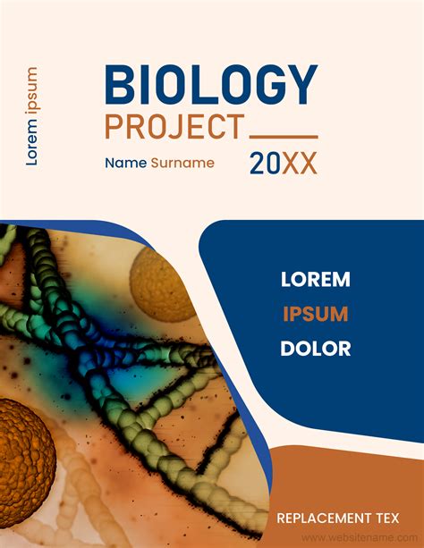 Biology project front page designs | MS Word Cover Page Templates