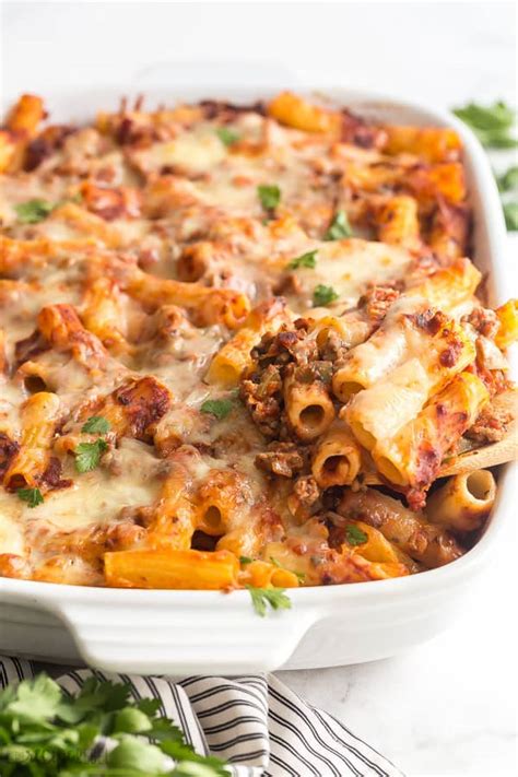 Baked Ziti with Italian Turkey Sausage - The Recipe Rebel