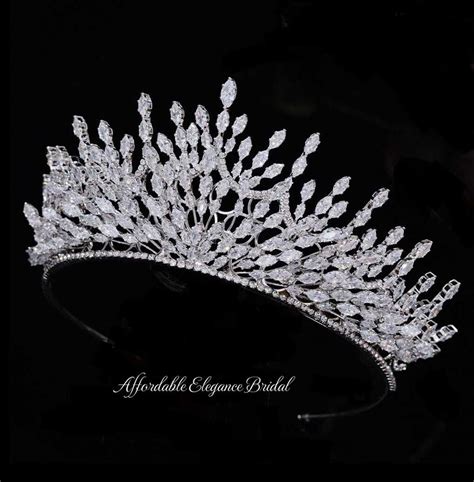 2 3/4" Tall CZ Silver Plated Wedding and Quinceanera Tiara