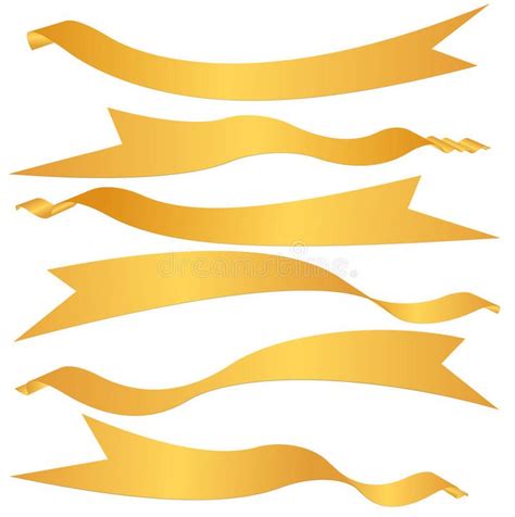 Ribbon Set - Gold. Set of 3D gold flowing ribbon banners , #Sponsored ...