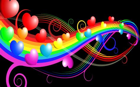 Rainbow Heart Wallpaper - WallpaperSafari