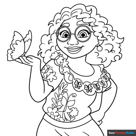 Mirabel from Encanto Coloring Page | Easy Drawing Guides