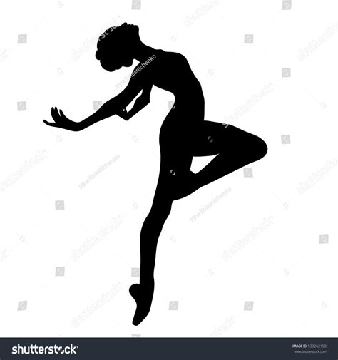 Ballerina Silhouette On White Background Vector Stock Vector (Royalty ...