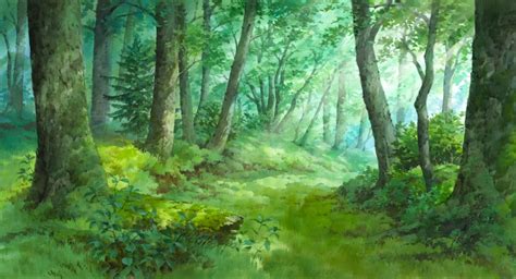 Anime Landscape: Anime Forest Background