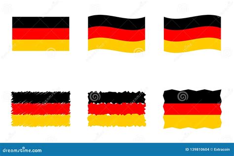 Germany Flag Set, Official Colors and Proportion of German Flag Stock Vector - Illustration of ...